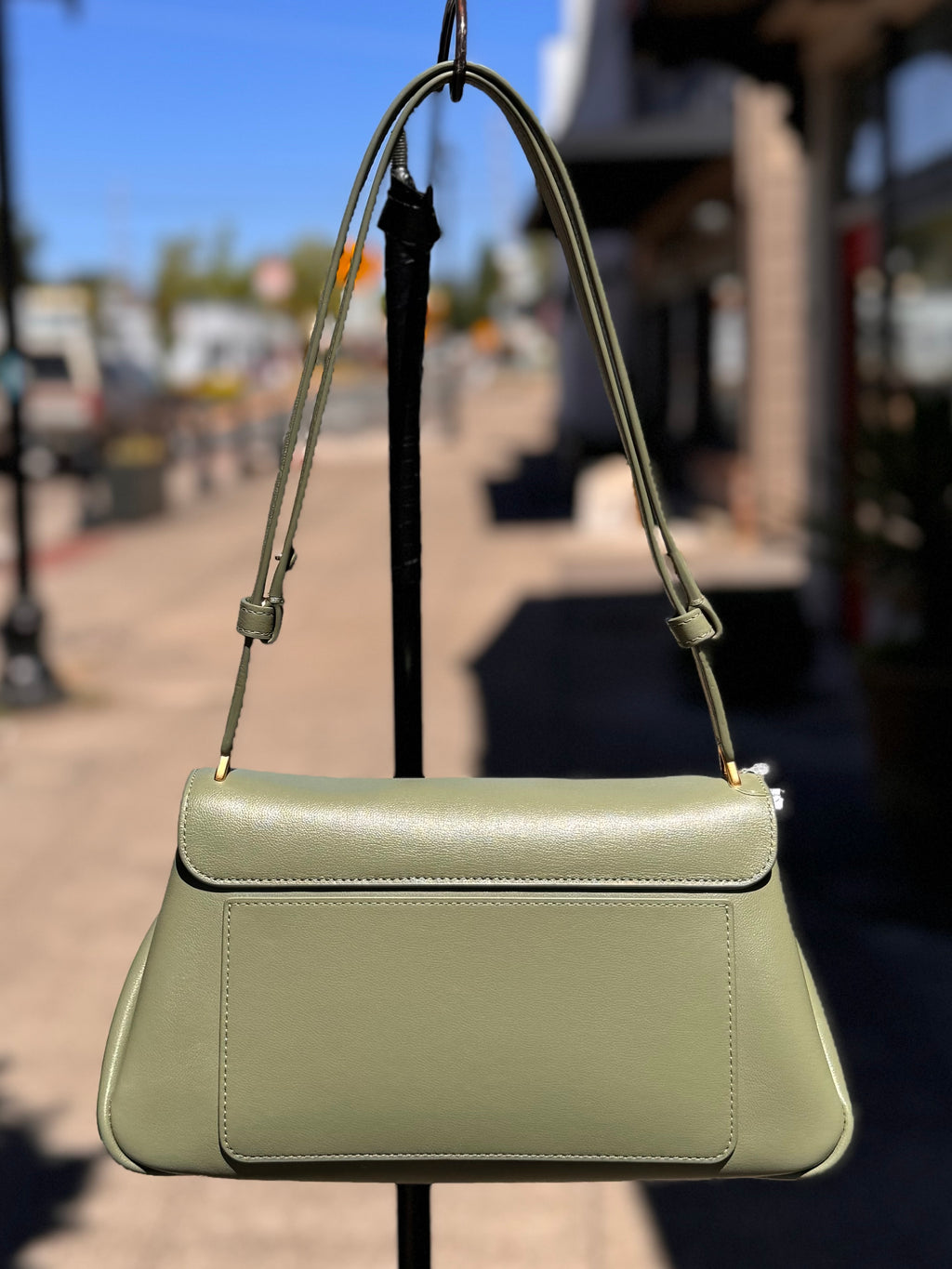 Kate Spade Green Leather Grace Convertible Shoulder Bag