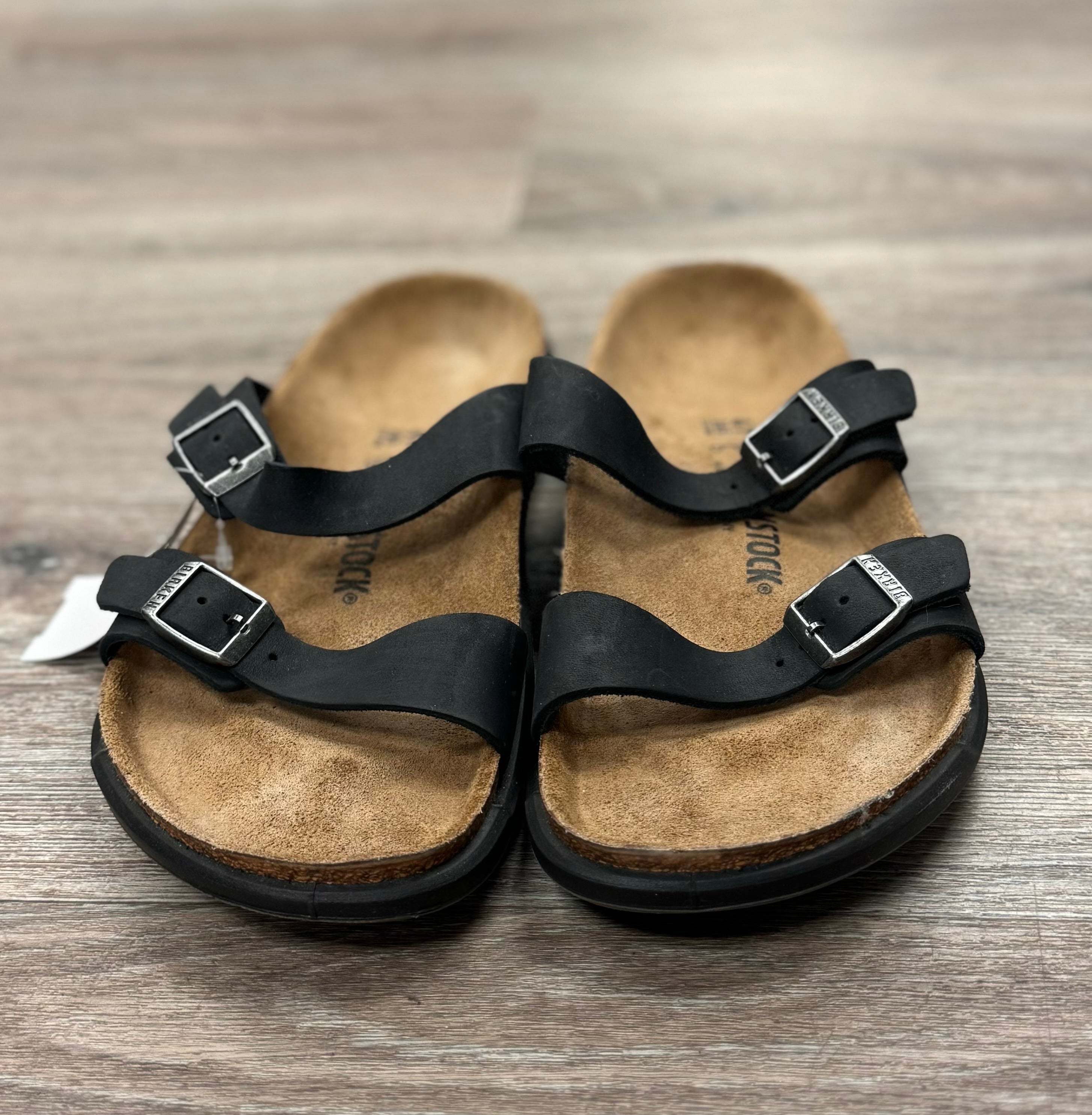 BIRKENSTOCK Black Sierra Leather Sandals Sz. 41 / 10-10.5