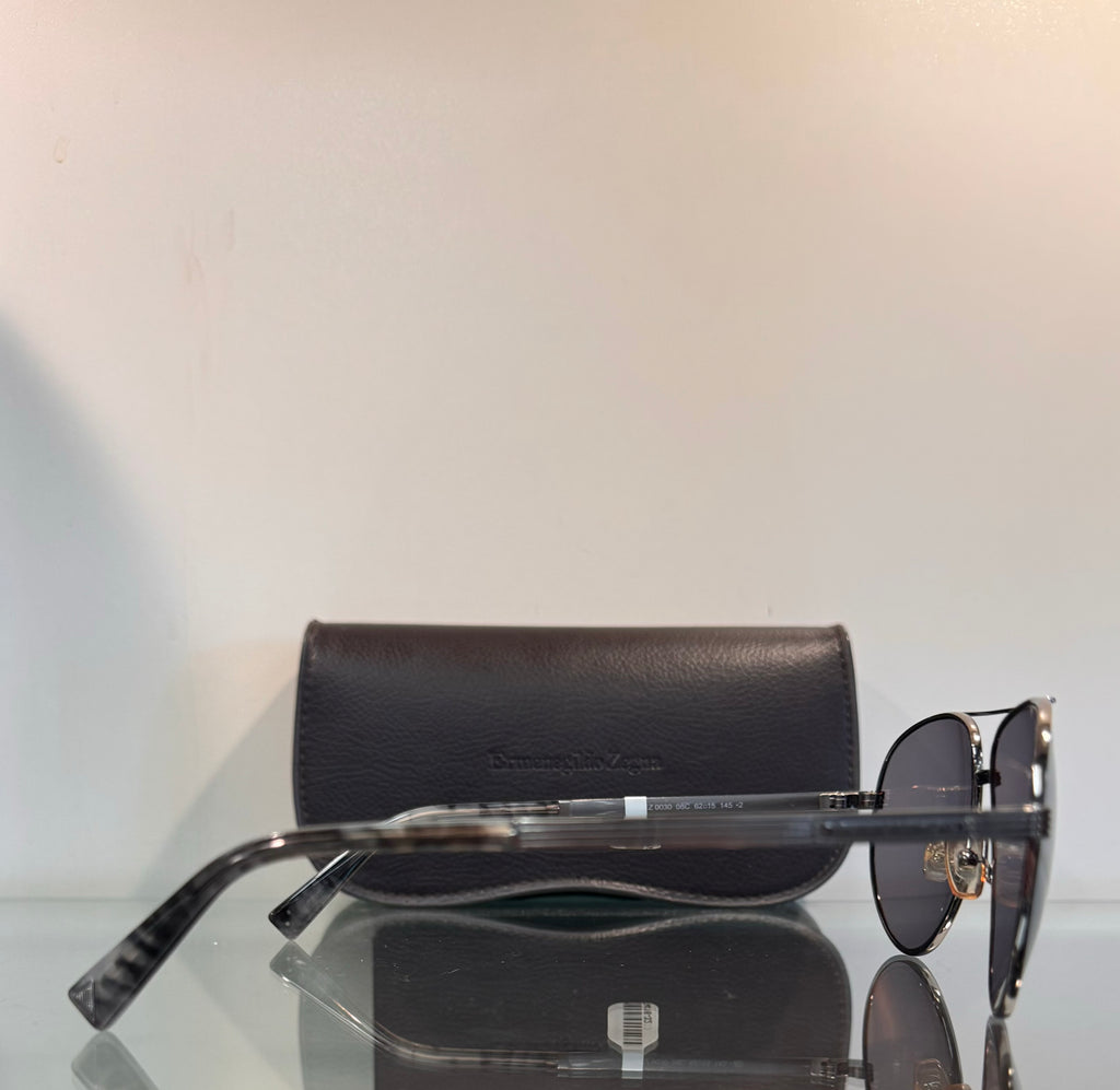 Ermenegildo Zegna Men’s EZ 0030 08C Grey Sunglasses w/Case