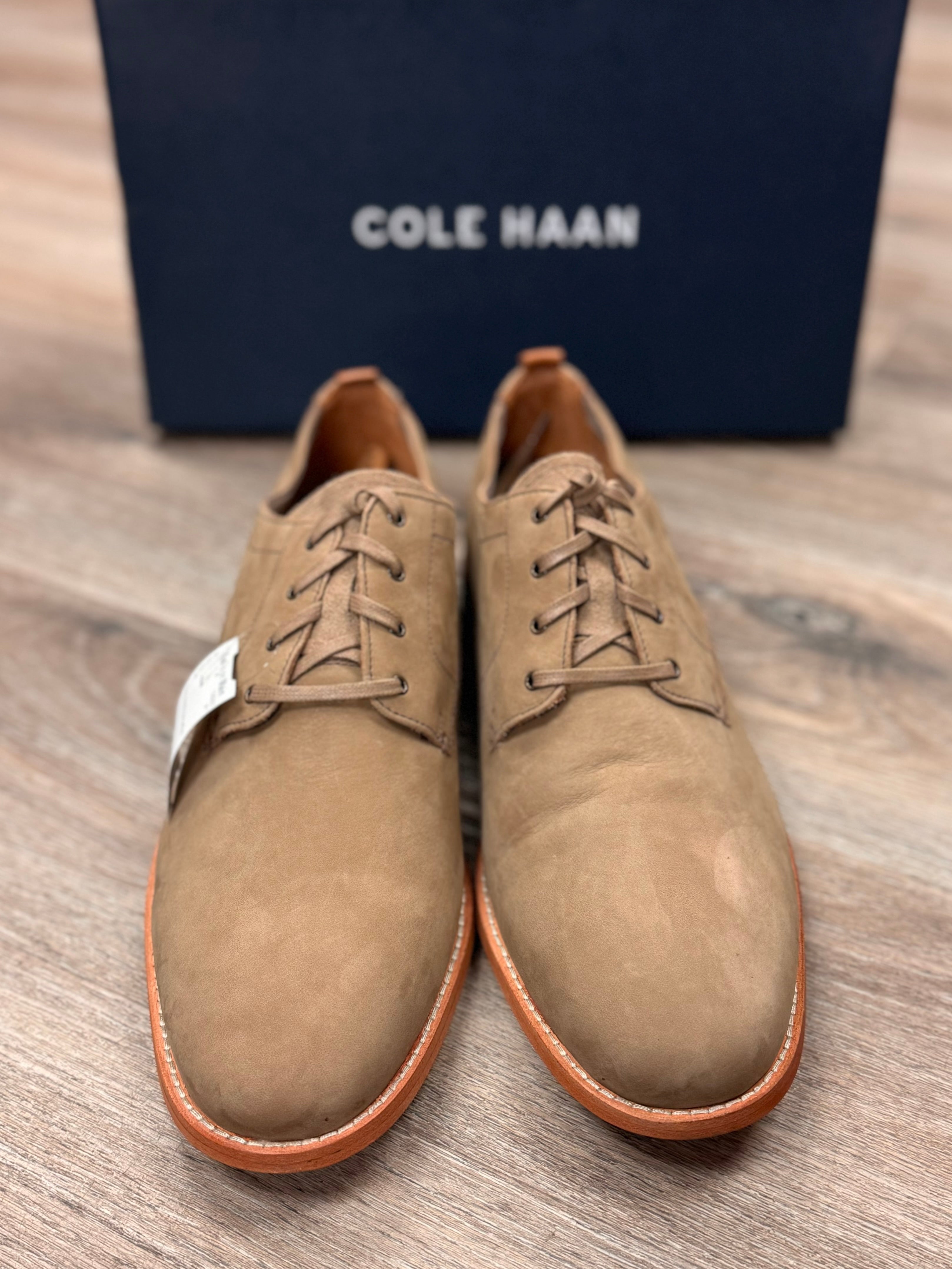 COLE HAAN Men’s Tan Feathercraft Grand Blucher Shoes Sz. 13 NEW!