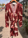 forte_forte Butterfly Silk Wrap Dress Small