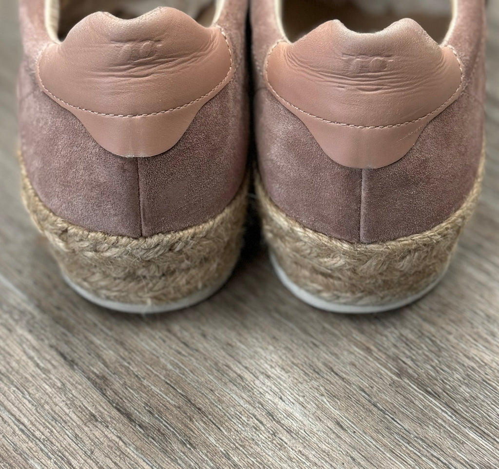paul green Pink Suede Espadrille Jewel Sneakers Sz. 9