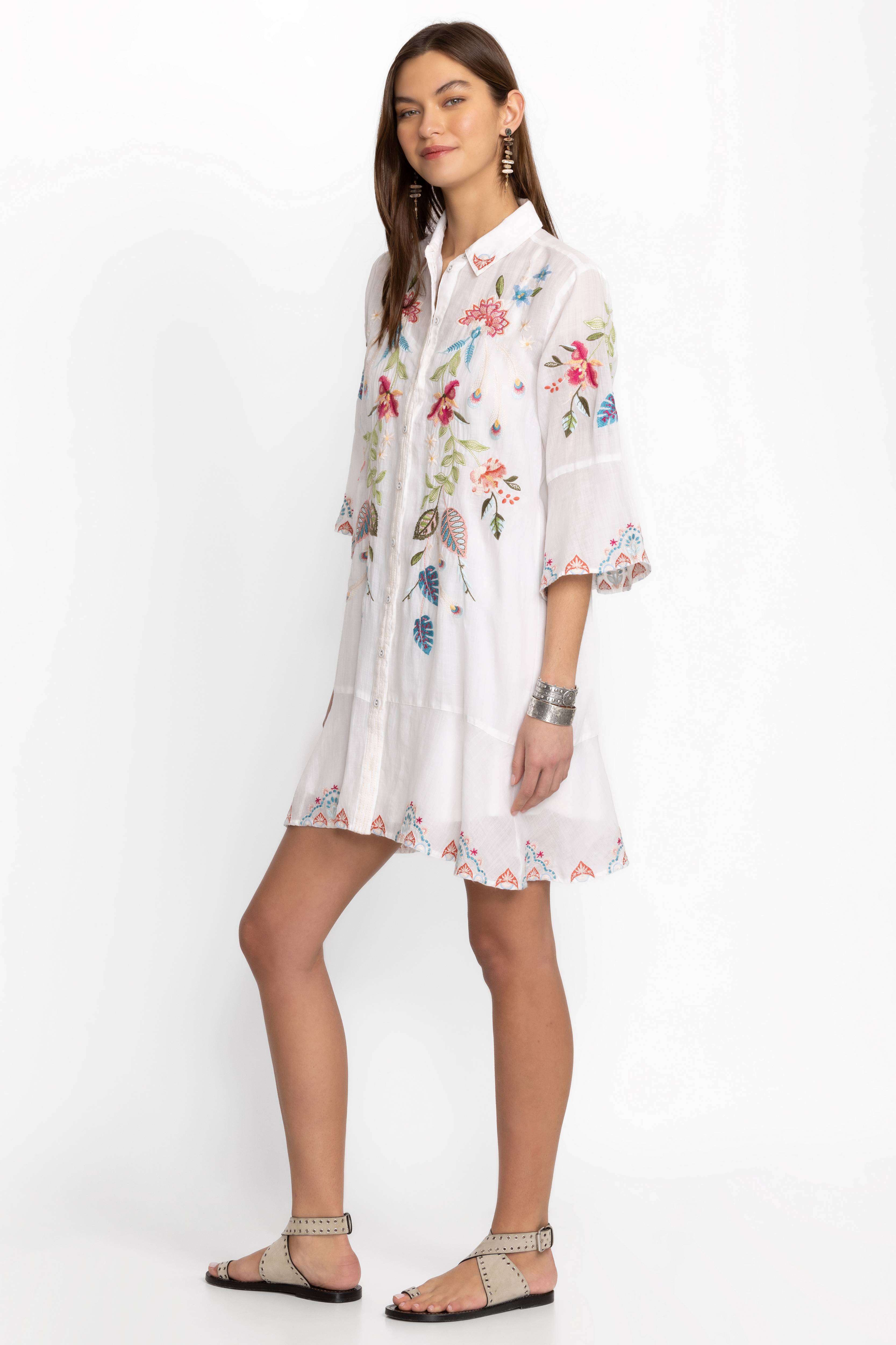 SOLD! Johnny Was Emika Tiered Flounce Dress - Large