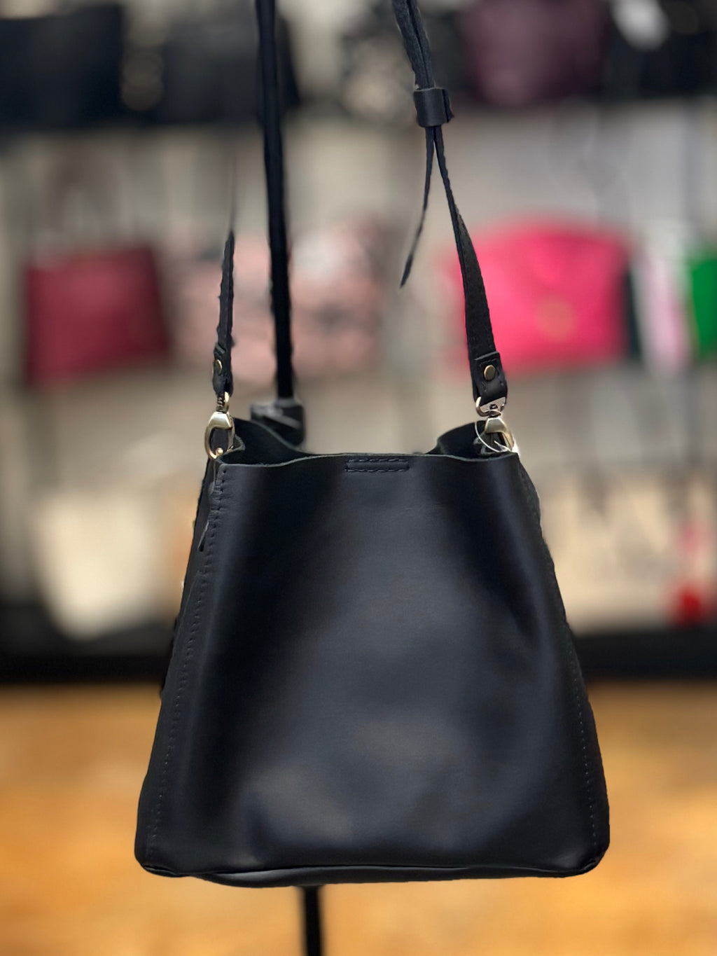 PORTLAND LEATHER GOODS Butterfly Bucket Crossbody Bag