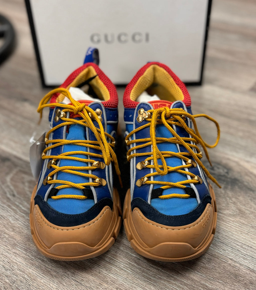 GUCCI Multi Flashtrek Sega Suede Mesh Leather Sneakers Sz. 6.5 M/8.5W