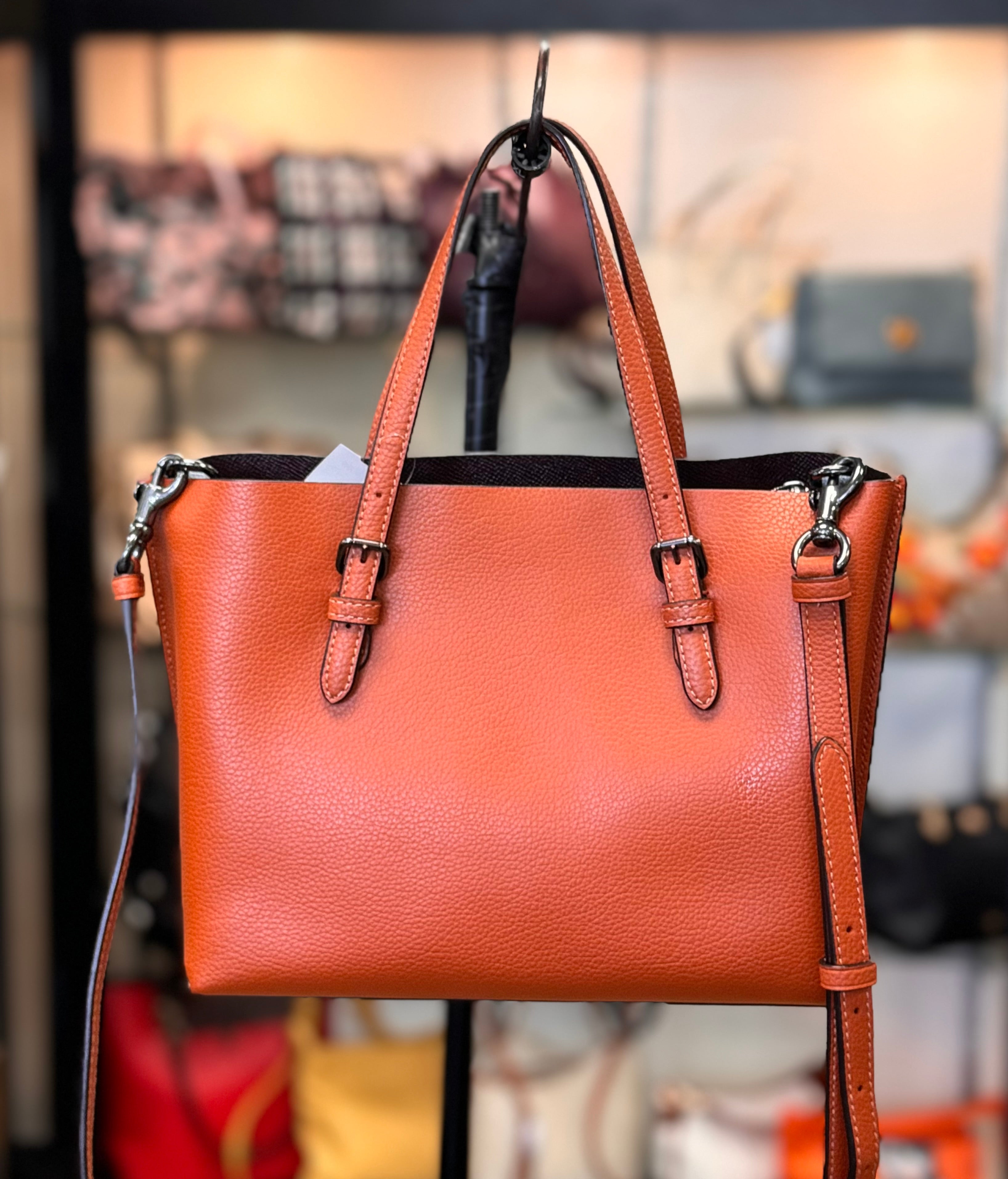 SOLD! COACH Orange Leather Mollie Crossbody Bag Satchel
