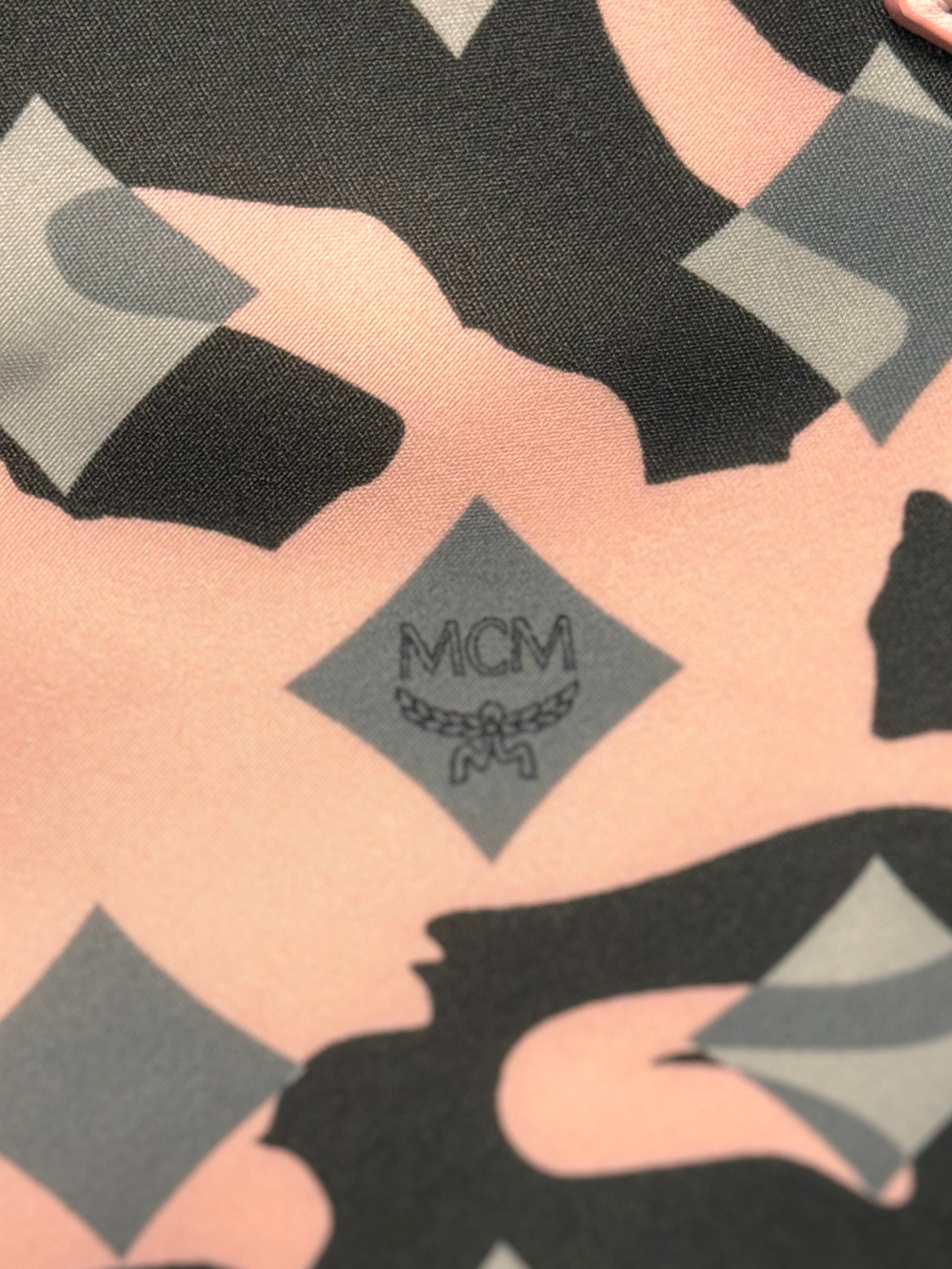 MCM Blush Pink Limited Edition Anya Tote Nylon & Leather Tote
