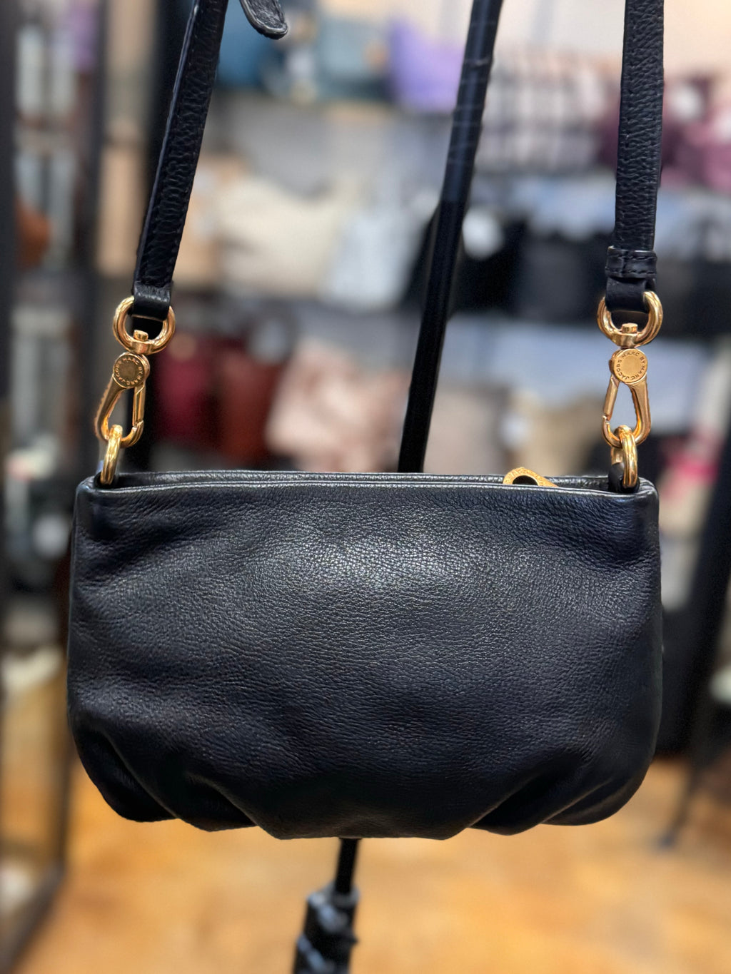 SOLD! MARC by MARC JACOBS Black Leather Crossbody Zip Bag