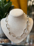 Julie Vos Sterling Silver Oblong Link Necklace