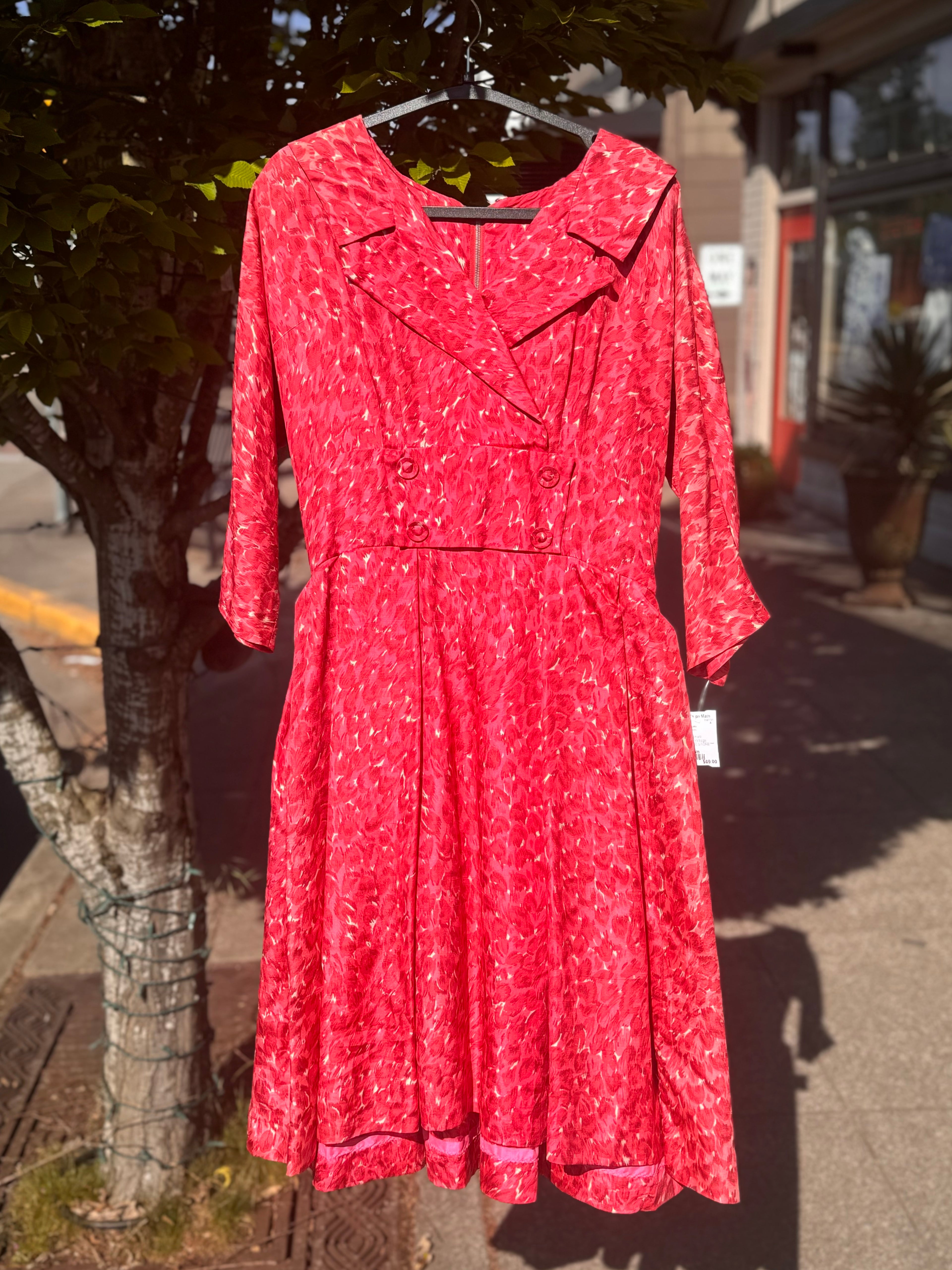 Vintage 50/60’s  R&K Originals Pink 3/4 Sleeve Dress - Medium