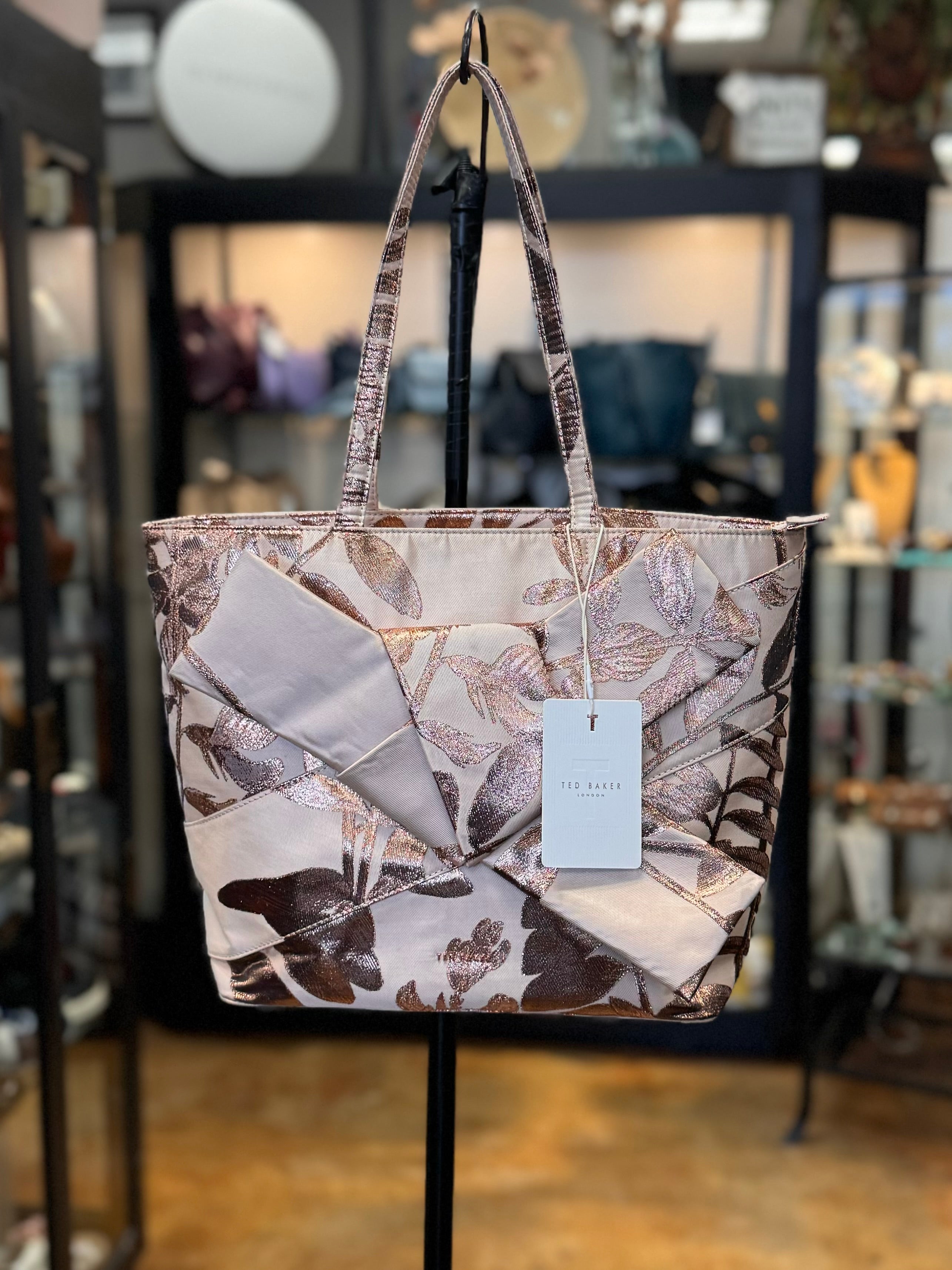 SOLD! TED BAKER Splendour Jacquard Knot Shopper Tote