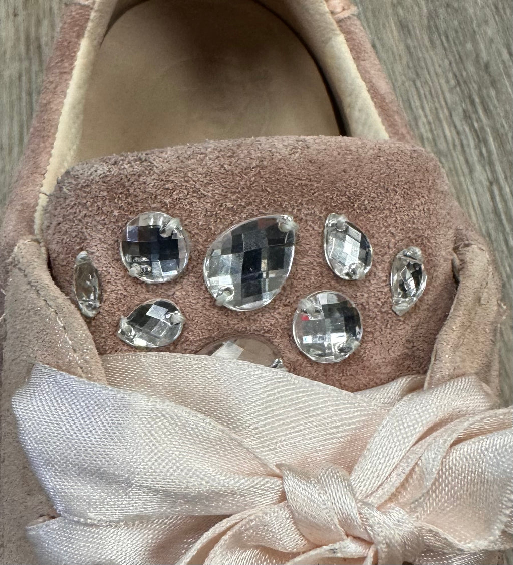 paul green Pink Suede Espadrille Jewel Sneakers Sz. 9