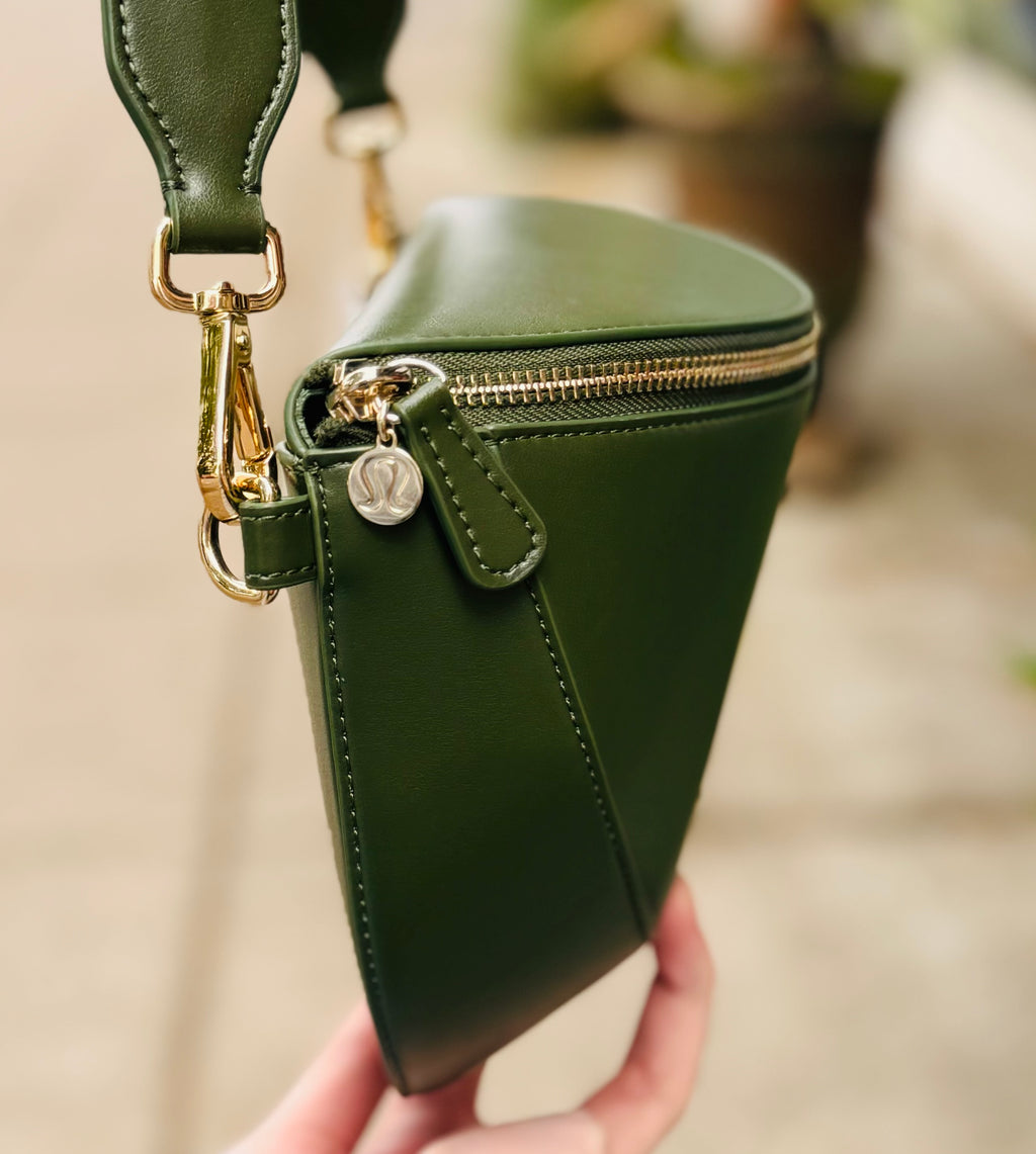 SOLD! lululemon Cactus Leather Green Crossbody Bag