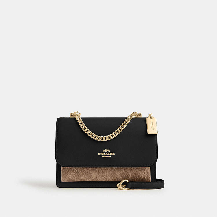 COACH Klare Signature Canvas Leather Crossbody Bag