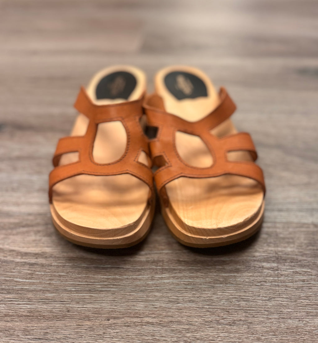 SWEDISH HASBEENS Luxury Slipper Wooden Clogs Sz. 40 / 10