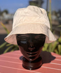 kith & kim White Satin Signature Bucket Hat