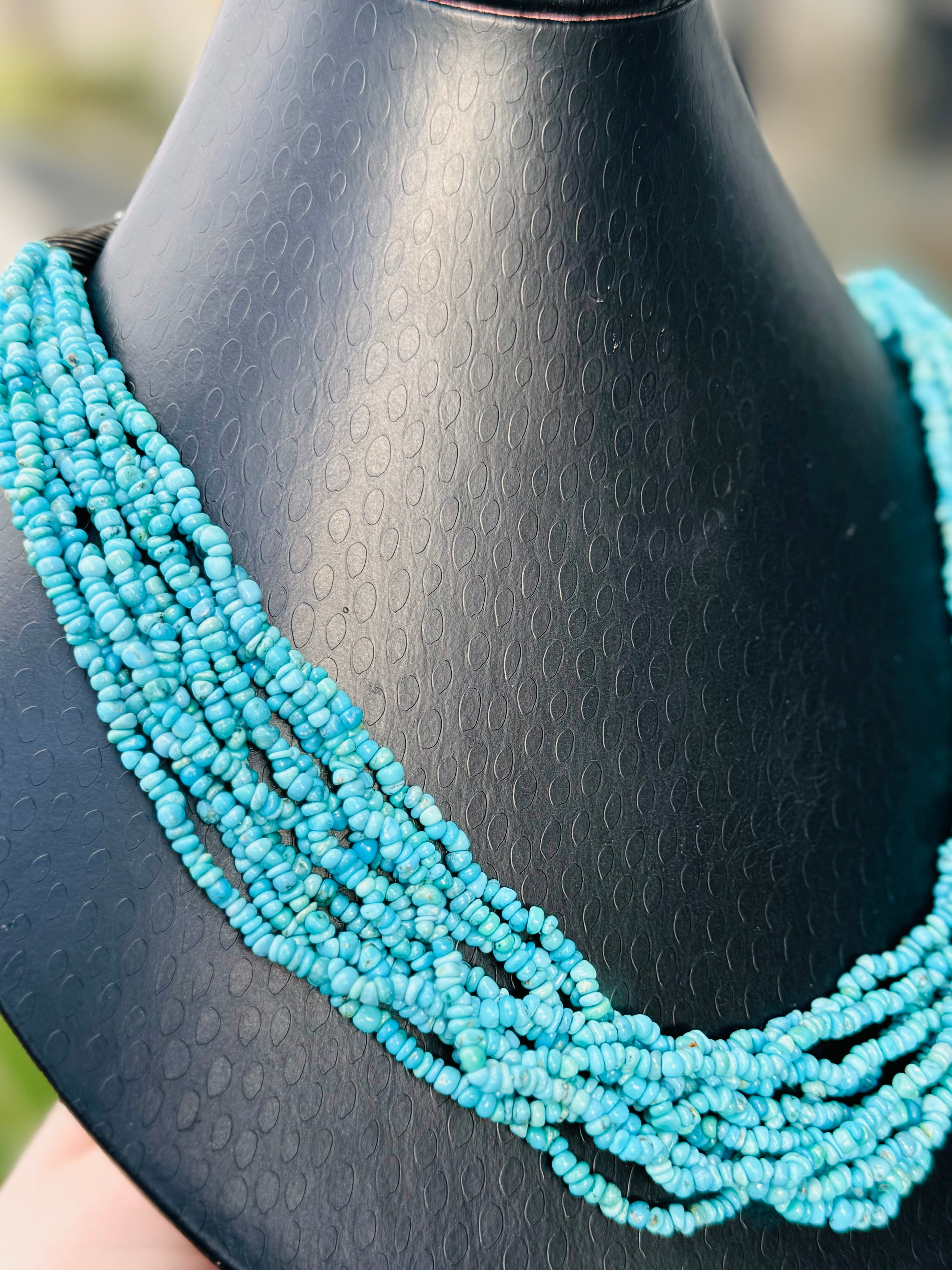 Carolyn Pollack Turquoise Sterling Silver Necklace 17”