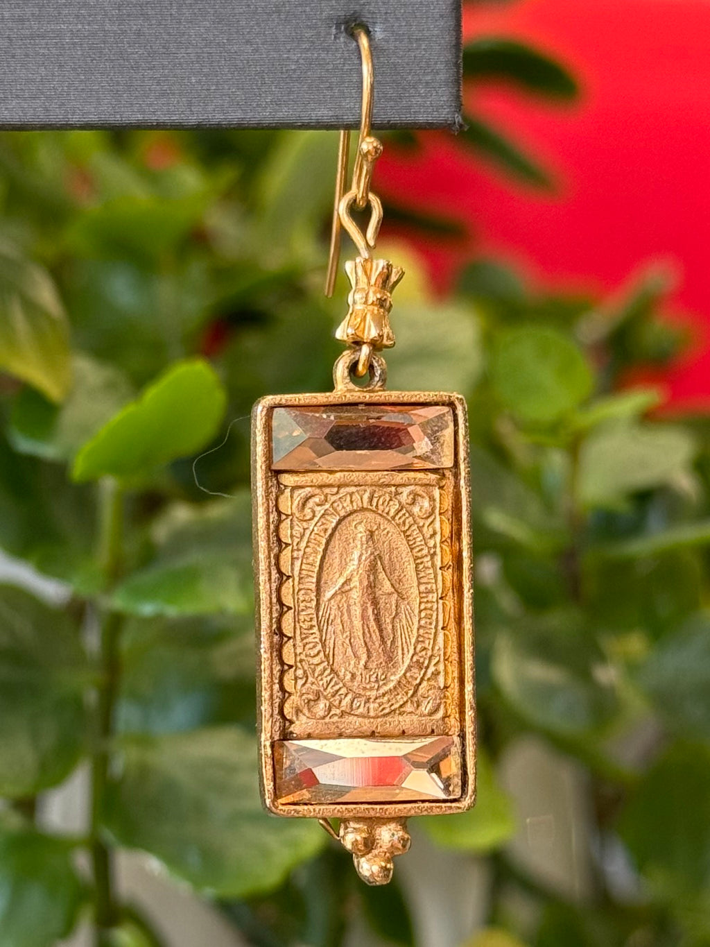 Virgins Saints & Angels Gold-Tone Blessed Virgin Mary Earrings