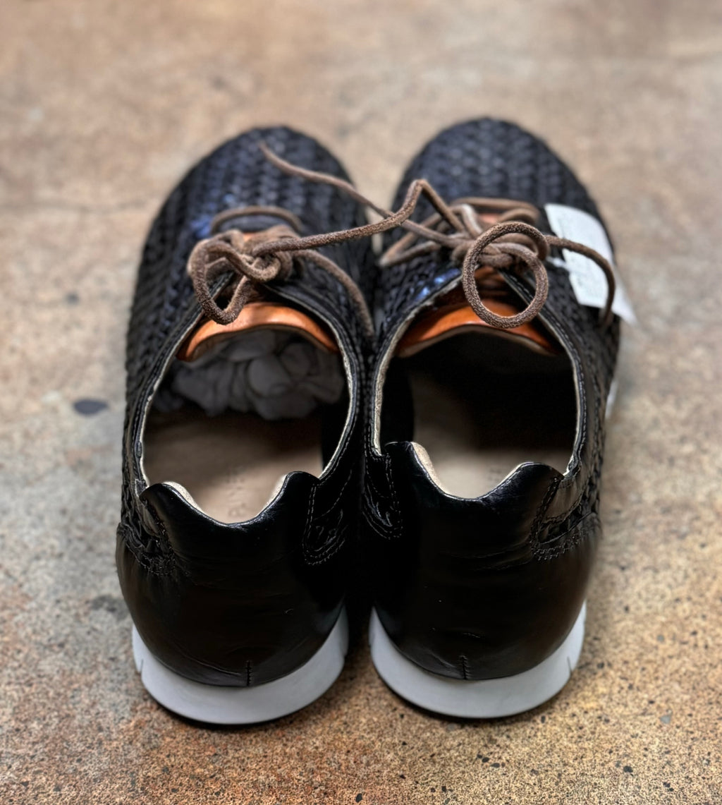 DONALD PLINER Black Woven Leather Men’s Sneakers Sz. 10 1/2