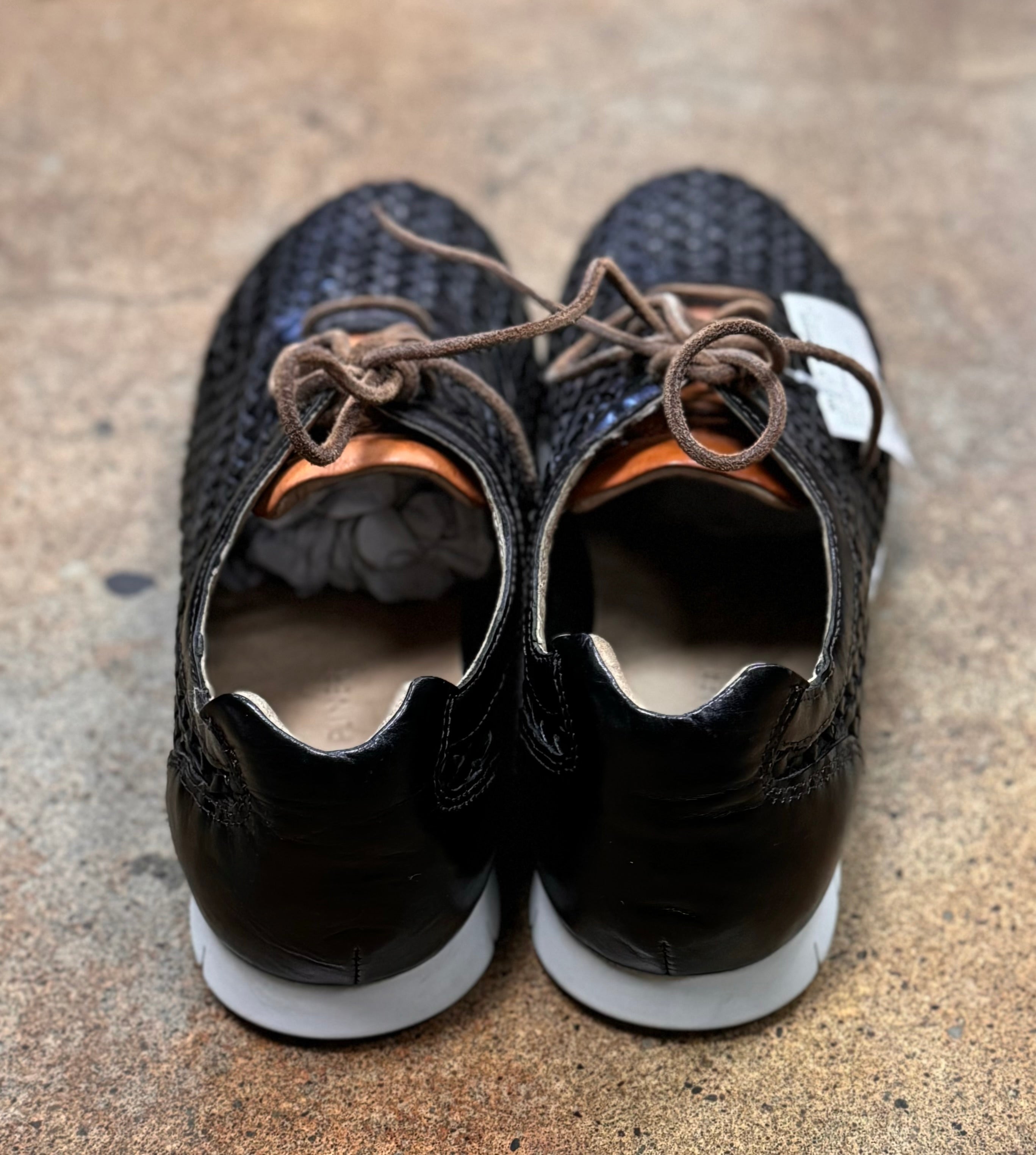DONALD PLINER Black Woven Leather Men’s Sneakers Sz. 10 1/2