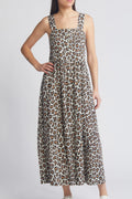 THE GREAT The Sunbird Leopard Print Cotton Dress Sz. 1 / Small