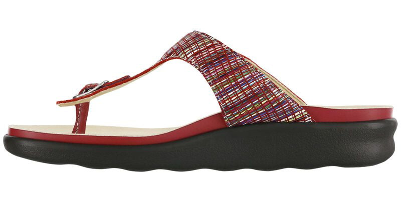 SAS Rainbow Red Thong Slide Sanibel Sandals Sz. 11 NEW w/Box!