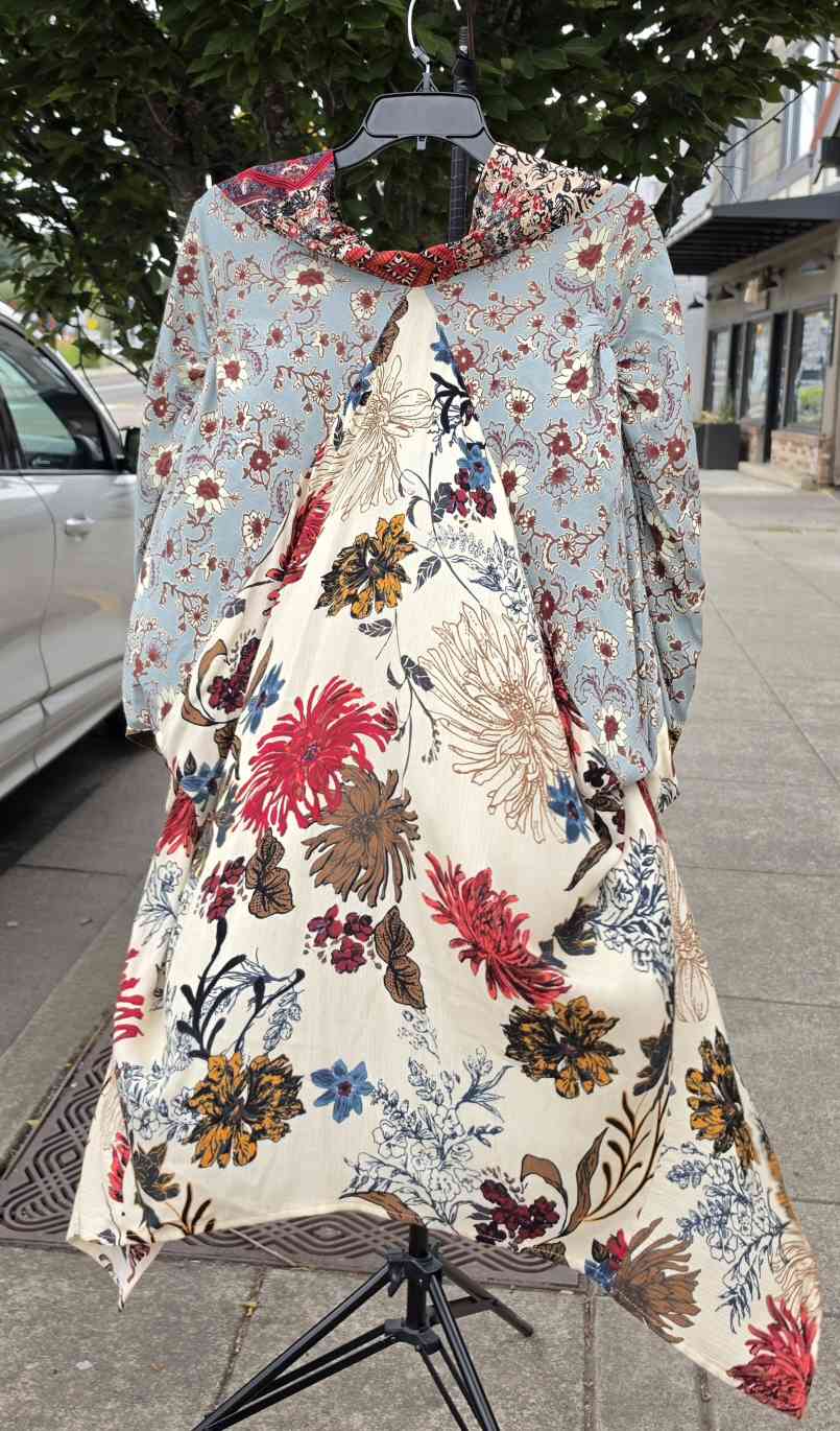 umgee Boho Longsleeve Patchwork Floral Kimono Sz. S/M