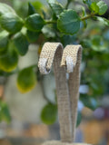 SOLD! Roberto Coin 18K Gold Diamond 3 Row Huggie Hoop Earrings