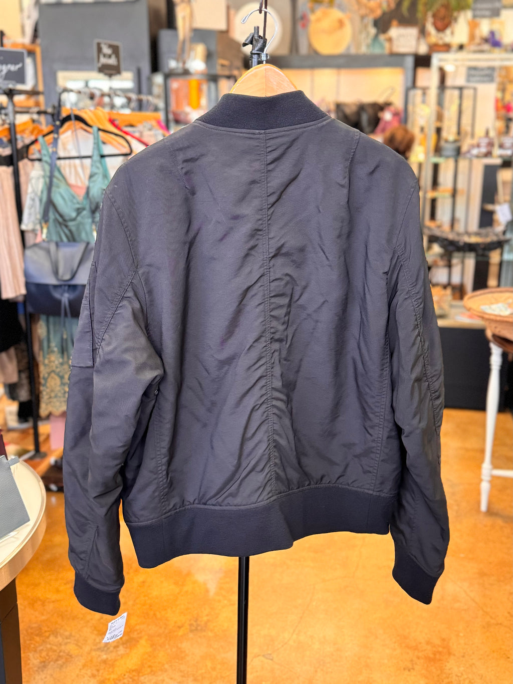 rag & bone Men’s Black ‘Mason’ Bomber Jacket - XL
