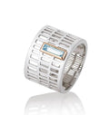 BREUNING Sterling Silver Gold Plated Topaz Ring Sz. 5