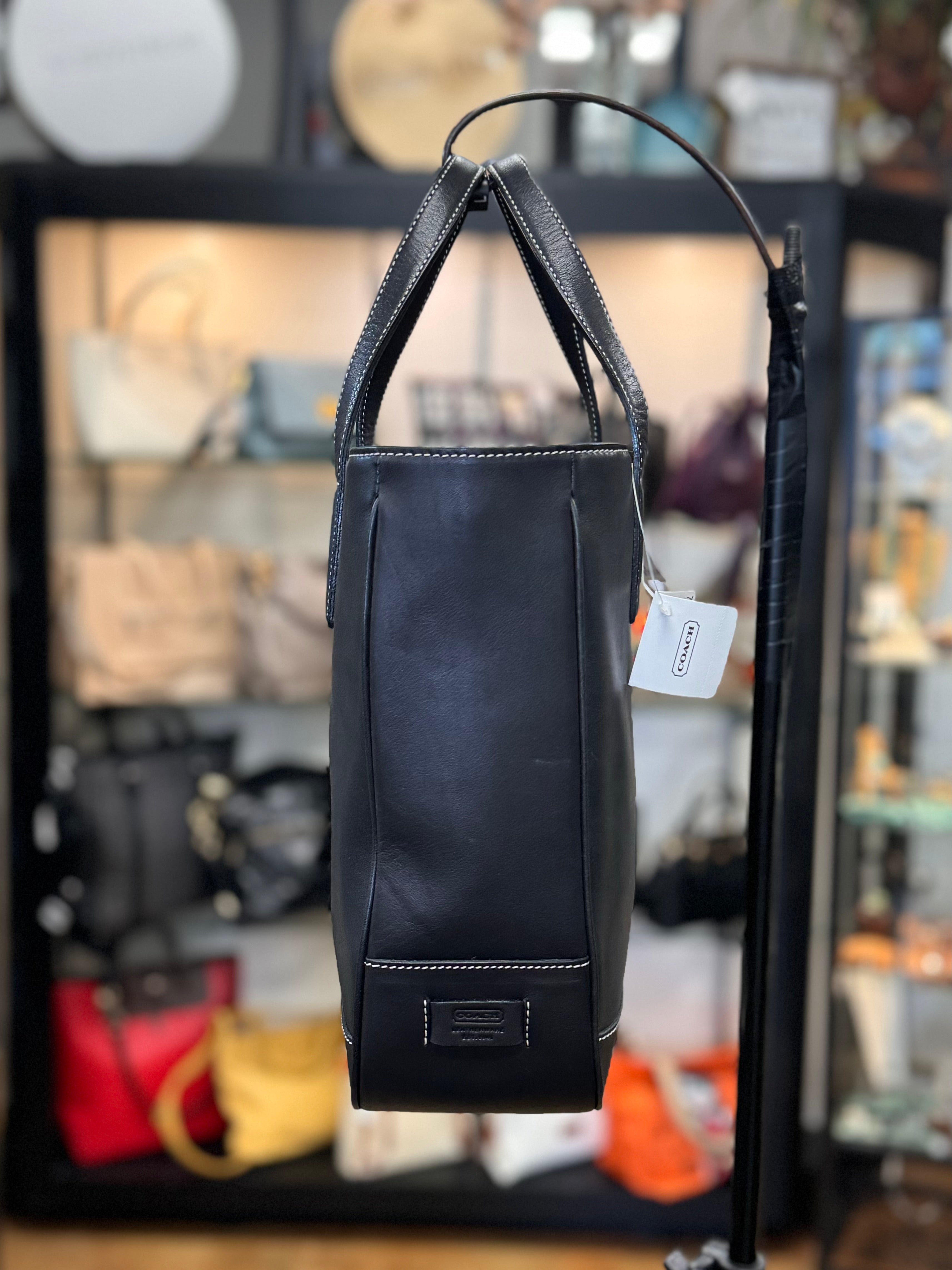 SOLD! Vintage Y2K COACH Black Leather Shoulder Bag NEW!