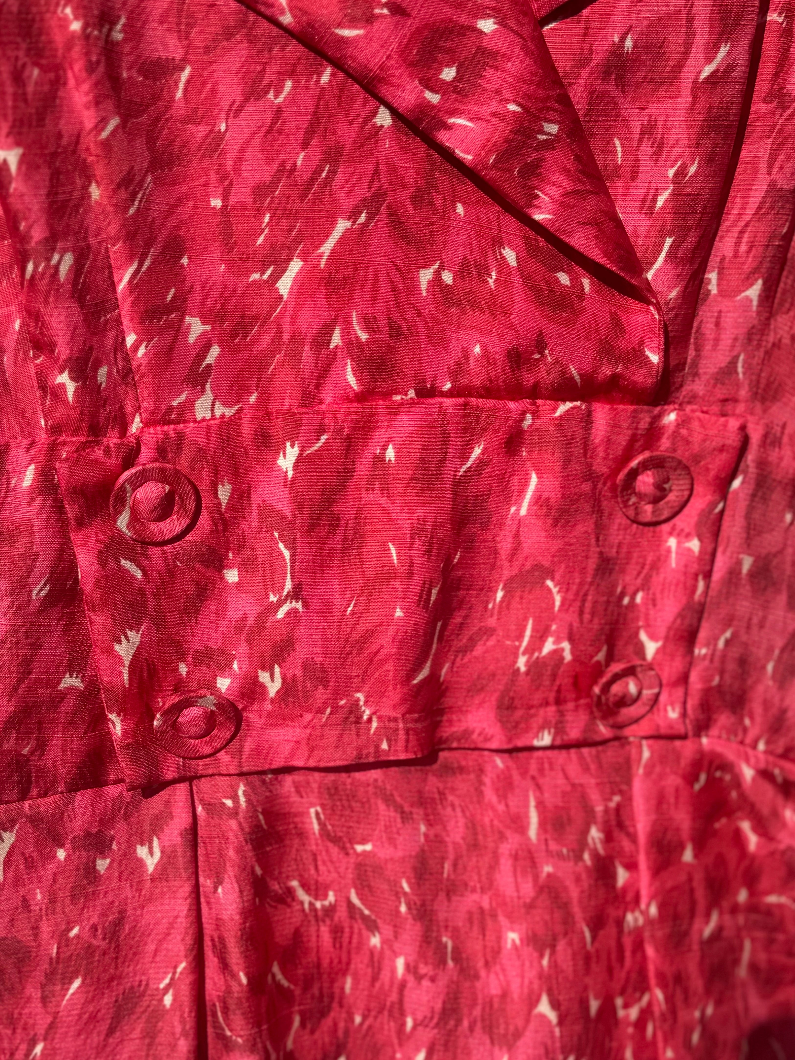 Vintage 50/60’s  R&K Originals Pink 3/4 Sleeve Dress - Medium