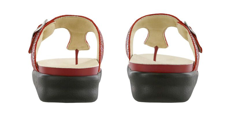 SAS Rainbow Red Thong Slide Sanibel Sandals Sz. 11 NEW w/Box!