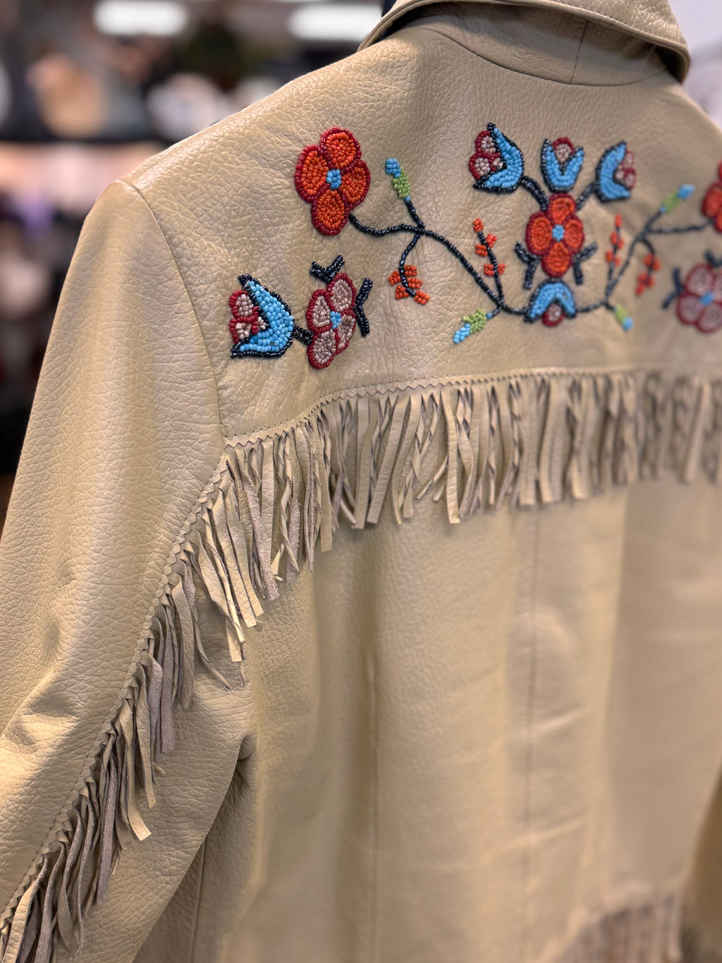 Vintage 80’s DOUBLE D RANCH  Leather Fringe Western Jacket Medium