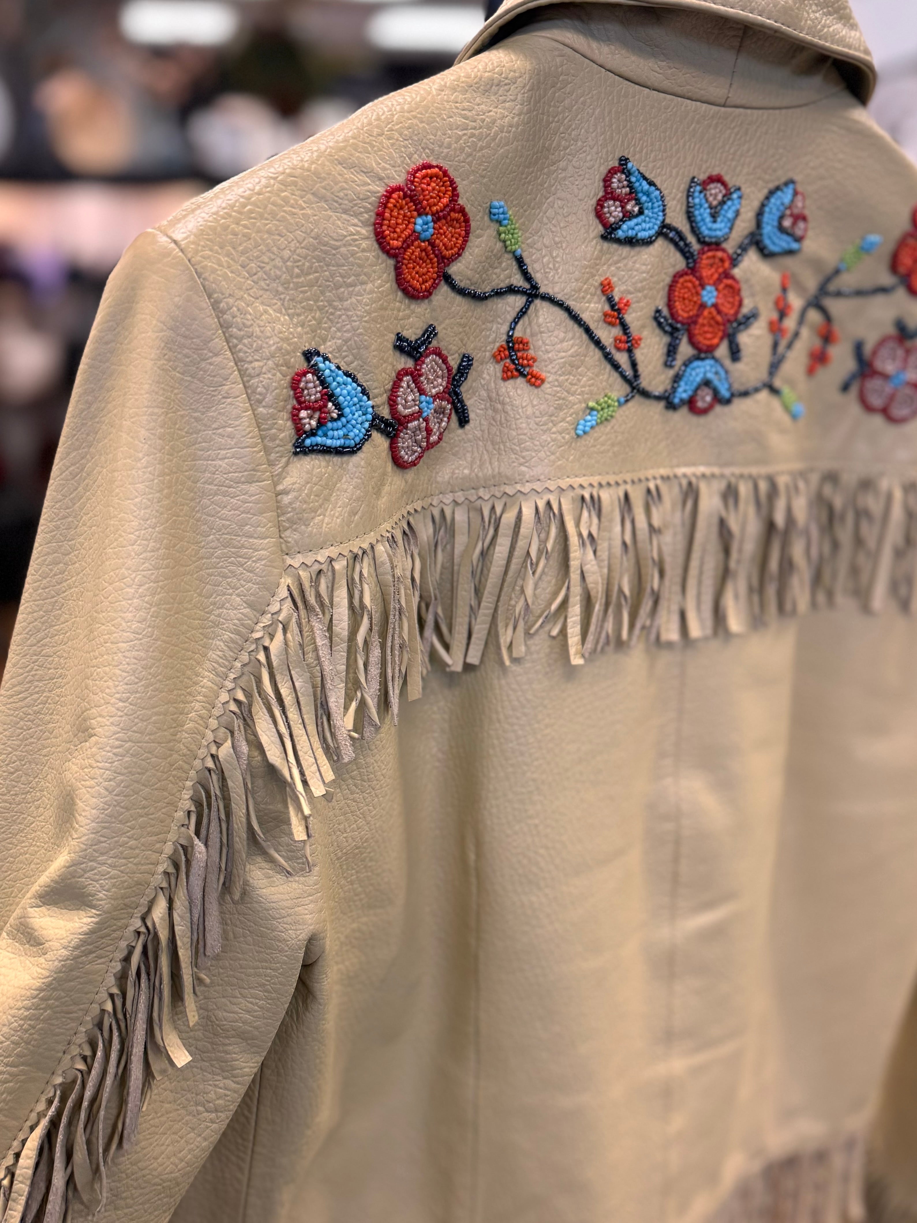Vintage 80’s DOUBLE D RANCH  Leather Fringe Western Jacket Medium
