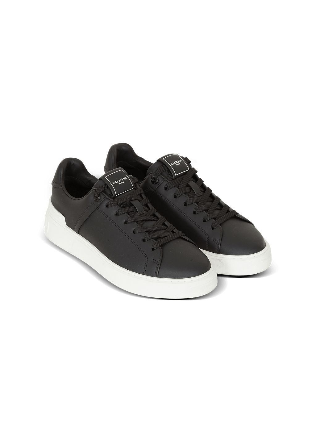 BALMAIN Paris B-Court Low Top Leather Sneakers Sz. 7
