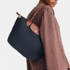 LONGCHAMP Medium Black Le Pliage Nylon Shoulder Tote Bag