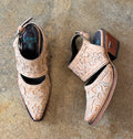 LANE Leather Floral Robin Slingback Mule Sz. 7 1/2