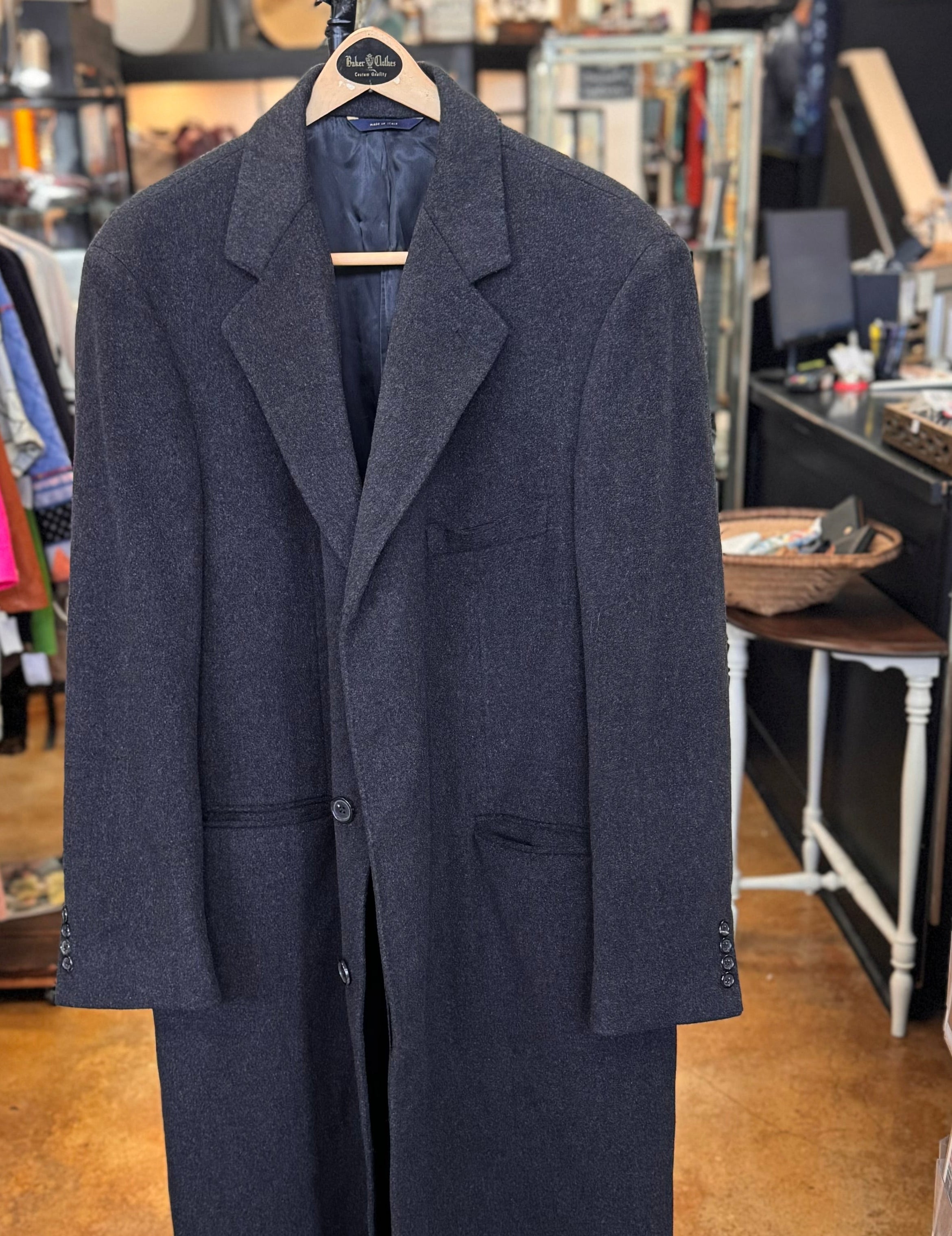 SOLD! Brooks Brothers Men’s Grey 100% Cashmere Coat Sz. 44R