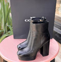 COACH Black Leather Iona Platform Boots Sz. 8 1/2 w/Box