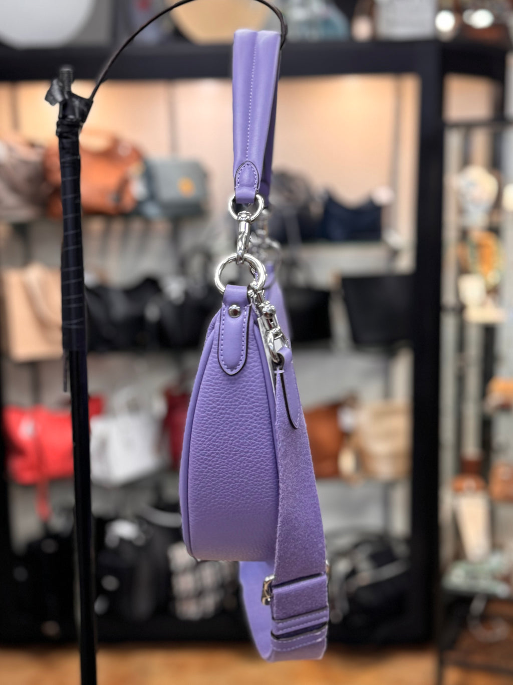 COACH Aria Purple Leather Shoulder Bag NEW!