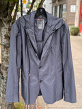 PRADA Grey Nylon Blazer Style Hooded Men’s Jacket - XL