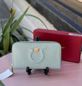 Salvatore Ferragamo Opal Leather Continental Leather Gancini Wallet