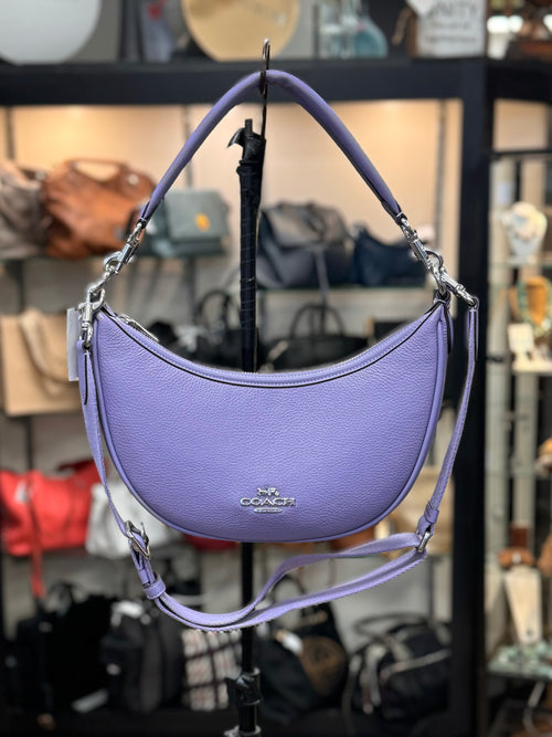 COACH Aria Purple Leather Shoulder Bag NEW!