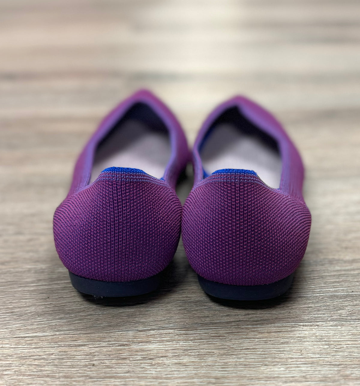 ROTHY’S Purple Knit Pointed Toe Slip On Flats Sz. 9 1/2