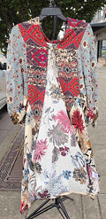 umgee Boho Longsleeve Patchwork Floral Kimono Sz. S/M