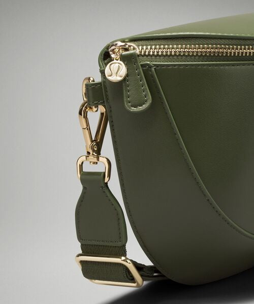 SOLD! lululemon Cactus Leather Green Crossbody Bag