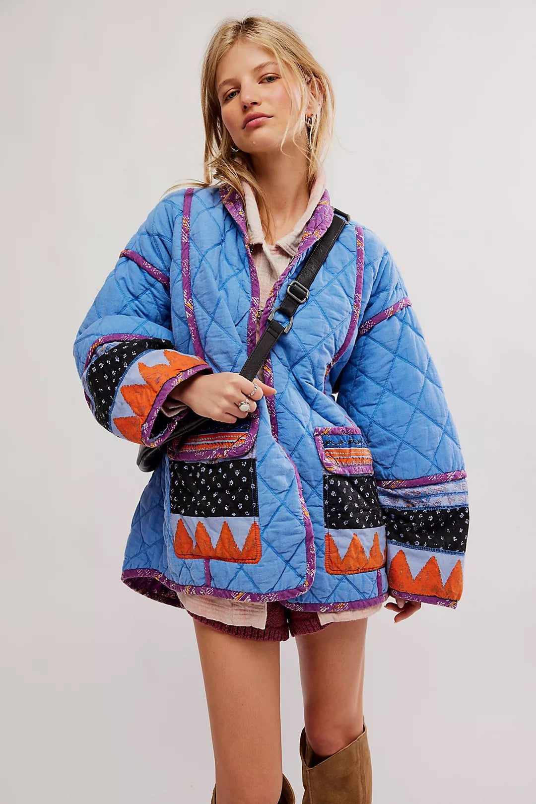 SOLD! Free People Winnie Jacket in Blue Combo - Small