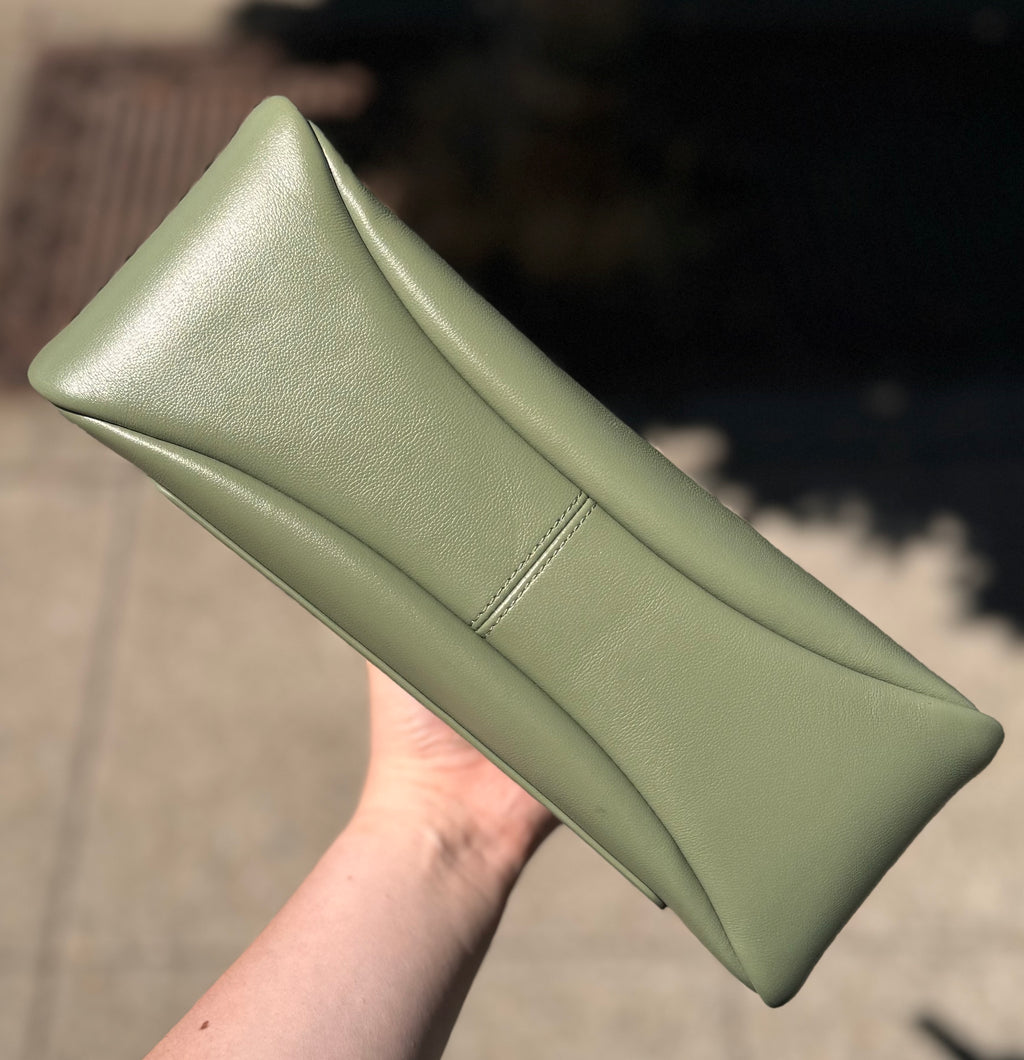 Kate Spade Green Leather Grace Convertible Shoulder Bag
