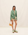 JACQUEMUS Le Bahia Tie Front Shirt Sz. 40